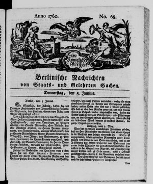 Berlinische Nachrichten von Staats- und gelehrten Sachen vom 05.06.1760