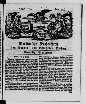 Berlinische Nachrichten von Staats- und gelehrten Sachen vom 03.07.1760