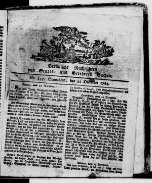 Berlinische Nachrichten von Staats- und gelehrten Sachen vom 31.12.1763