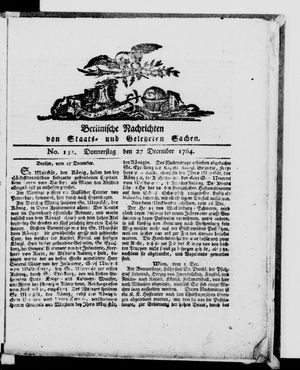 Berlinische Nachrichten von Staats- und gelehrten Sachen vom 27.12.1764