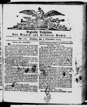 Berlinische Nachrichten von Staats- und gelehrten Sachen vom 03.09.1771