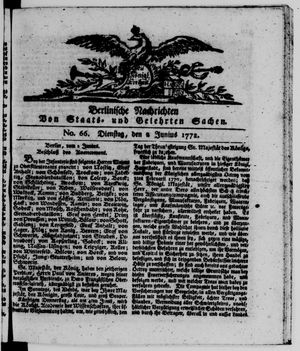 Berlinische Nachrichten von Staats- und gelehrten Sachen vom 02.06.1772