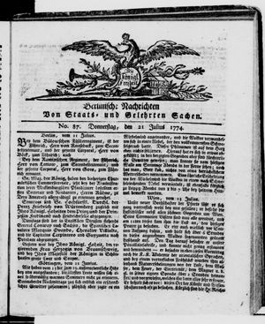 Berlinische Nachrichten von Staats- und gelehrten Sachen vom 21.07.1774