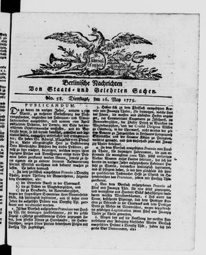 Berlinische Nachrichten von Staats- und gelehrten Sachen vom 16.05.1775