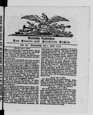Berlinische Nachrichten von Staats- und gelehrten Sachen vom 03.06.1775
