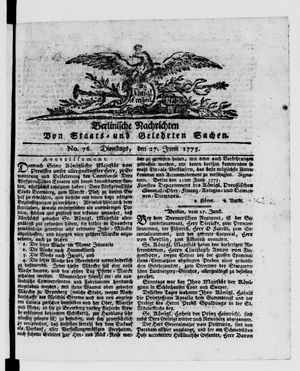 Berlinische Nachrichten von Staats- und gelehrten Sachen vom 27.06.1775