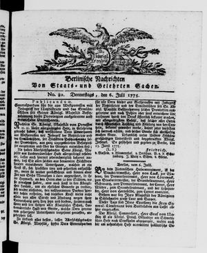 Berlinische Nachrichten von Staats- und gelehrten Sachen vom 06.07.1775