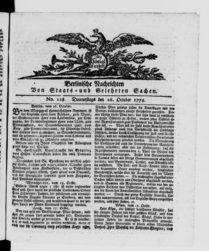 Berlinische Nachrichten von Staats- und gelehrten Sachen vom 26.10.1775