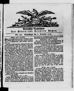 Berlinische Nachrichten von Staats- und gelehrten Sachen vom 07.12.1775