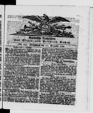 Berlinische Nachrichten von Staats- und gelehrten Sachen vom 21.12.1775