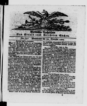 Berlinische Nachrichten von Staats- und gelehrten Sachen vom 23.12.1775