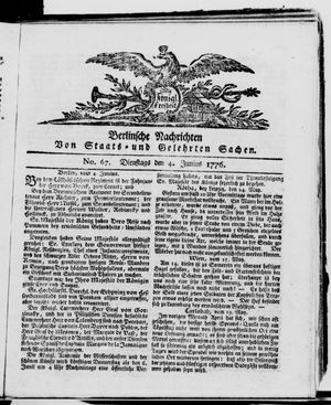Berlinische Nachrichten von Staats- und gelehrten Sachen vom 04.06.1776