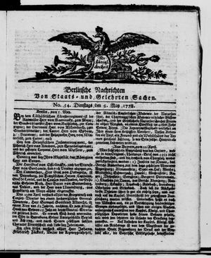 Berlinische Nachrichten von Staats- und gelehrten Sachen vom 05.05.1778
