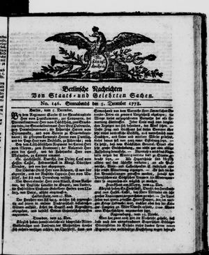 Berlinische Nachrichten von Staats- und gelehrten Sachen vom 05.12.1778