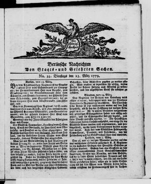 Berlinische Nachrichten von Staats- und gelehrten Sachen vom 23.03.1779