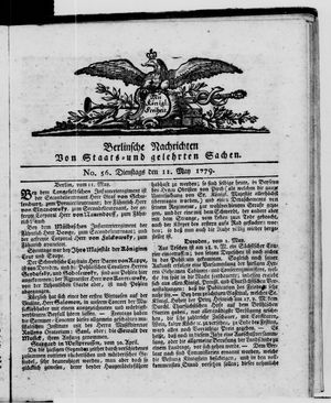 Berlinische Nachrichten von Staats- und gelehrten Sachen vom 11.05.1779