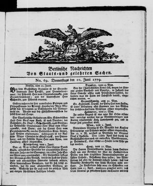 Berlinische Nachrichten von Staats- und gelehrten Sachen vom 10.06.1779