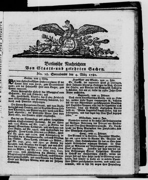 Berlinische Nachrichten von Staats- und gelehrten Sachen vom 04.03.1780