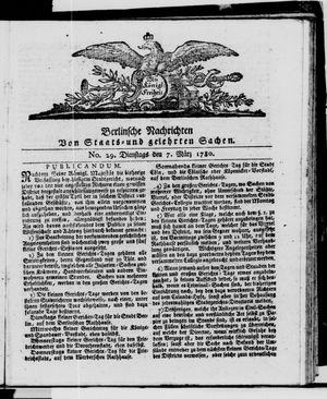 Berlinische Nachrichten von Staats- und gelehrten Sachen vom 07.03.1780
