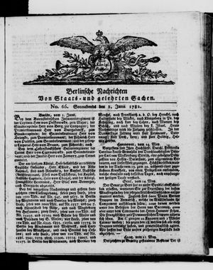 Berlinische Nachrichten von Staats- und gelehrten Sachen vom 01.06.1782