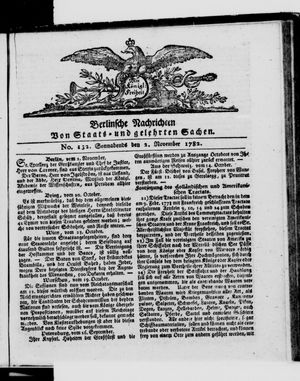 Berlinische Nachrichten von Staats- und gelehrten Sachen vom 02.11.1782