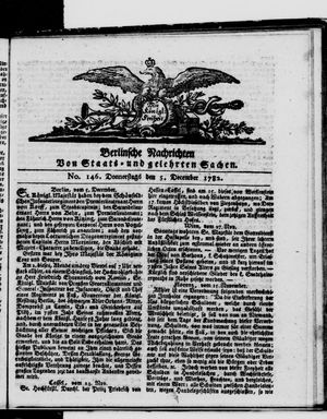 Berlinische Nachrichten von Staats- und gelehrten Sachen vom 05.12.1782