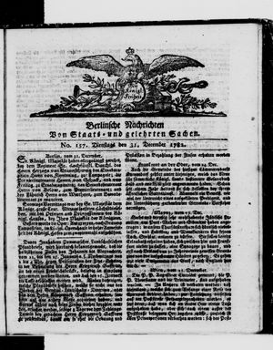 Berlinische Nachrichten von Staats- und gelehrten Sachen vom 31.12.1782