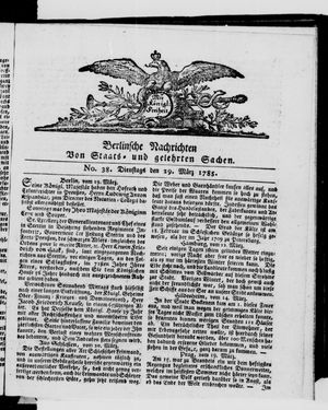 Berlinische Nachrichten von Staats- und gelehrten Sachen vom 29.03.1785