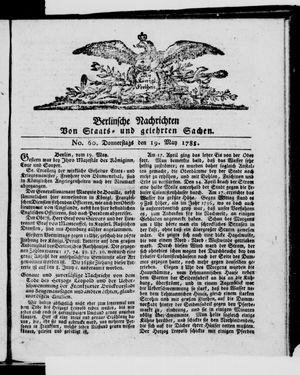 Berlinische Nachrichten von Staats- und gelehrten Sachen vom 19.05.1785