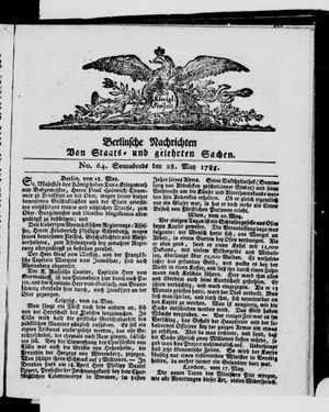 Berlinische Nachrichten von Staats- und gelehrten Sachen vom 28.05.1785