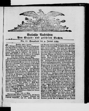 Berlinische Nachrichten von Staats- und gelehrten Sachen vom 04.06.1785