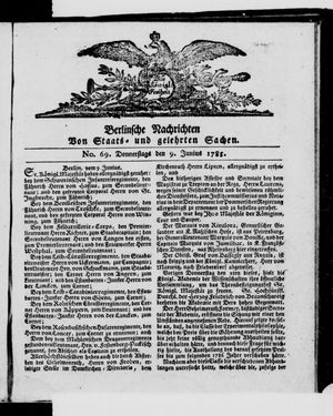 Berlinische Nachrichten von Staats- und gelehrten Sachen vom 09.06.1785