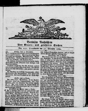 Berlinische Nachrichten von Staats- und gelehrten Sachen on Dec 31, 1785