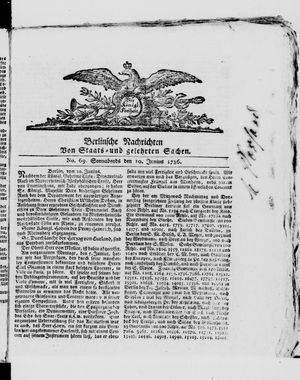 Berlinische Nachrichten von Staats- und gelehrten Sachen vom 10.06.1786