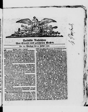 Berlinische Nachrichten von Staats- und gelehrten Sachen vom 04.07.1786