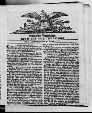 Berlinische Nachrichten von Staats- und gelehrten Sachen vom 04.01.1787