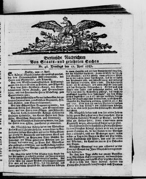 Berlinische Nachrichten von Staats- und gelehrten Sachen vom 17.04.1787