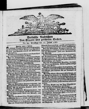 Berlinische Nachrichten von Staats- und gelehrten Sachen vom 17.07.1787