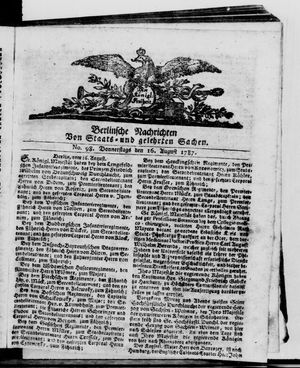 Berlinische Nachrichten von Staats- und gelehrten Sachen vom 16.08.1787