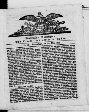 Berlinische Nachrichten von Staats- und gelehrten Sachen vom 14.05.1789