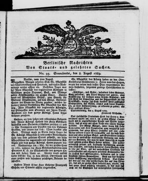 Berlinische Nachrichten von Staats- und gelehrten Sachen on Aug 8, 1789