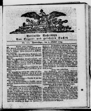 Berlinische Nachrichten von Staats- und gelehrten Sachen vom 08.10.1789