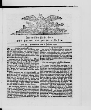 Berlinische Nachrichten von Staats- und gelehrten Sachen vom 06.02.1790