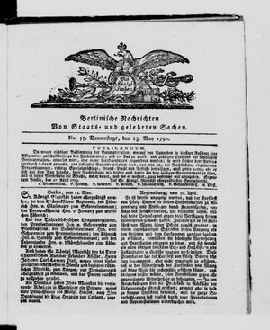 Berlinische Nachrichten von Staats- und gelehrten Sachen vom 13.05.1790