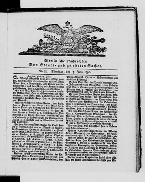 Berlinische Nachrichten von Staats- und gelehrten Sachen vom 13.07.1790