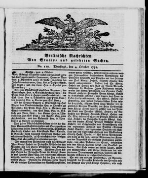 Berlinische Nachrichten von Staats- und gelehrten Sachen vom 04.10.1791