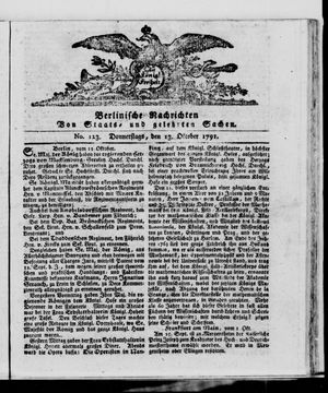 Berlinische Nachrichten von Staats- und gelehrten Sachen vom 13.10.1791