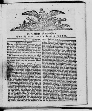 Berlinische Nachrichten von Staats- und gelehrten Sachen vom 05.02.1793