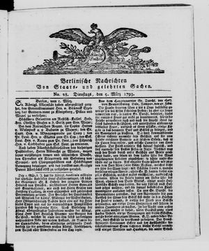 Berlinische Nachrichten von Staats- und gelehrten Sachen vom 05.03.1793