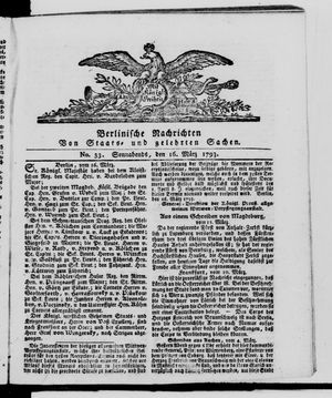 Berlinische Nachrichten von Staats- und gelehrten Sachen vom 16.03.1793